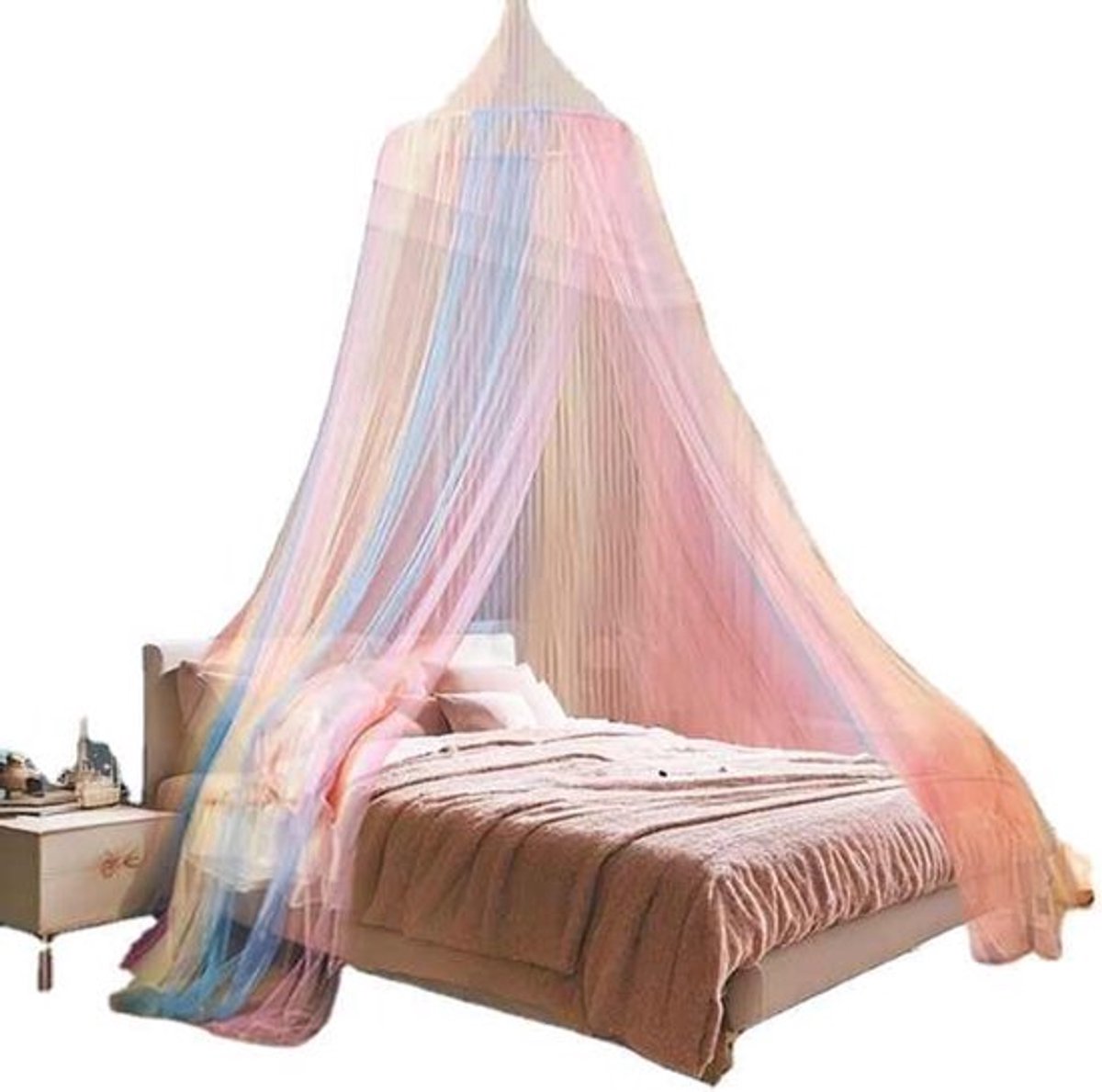 Klamboe Kinderkamer - Muggenwerend - Ademend Polyester - Bedtent - Sprookjestent - Meisjeskamer - Babykamer - 60x250x1250 Cm