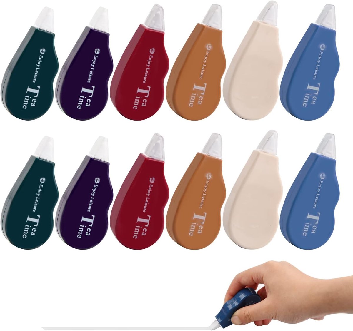 Thijox - 12 Stuks Mini Correctieroller Pocket Mouse, 4m x 5mm Correctietape, Compacte Correctiemuis, Kantoor & School, Kleurrijk A/B, Perfect voor Kin