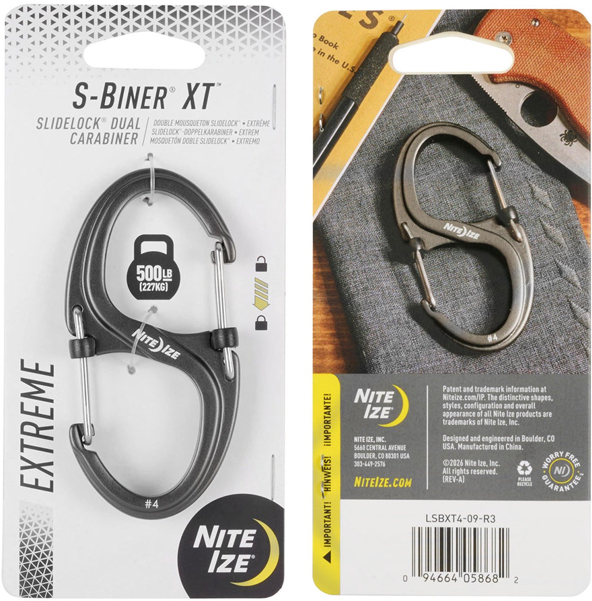Nite Ize S-Biner XT Slidelock Aluminium Grijs #4
