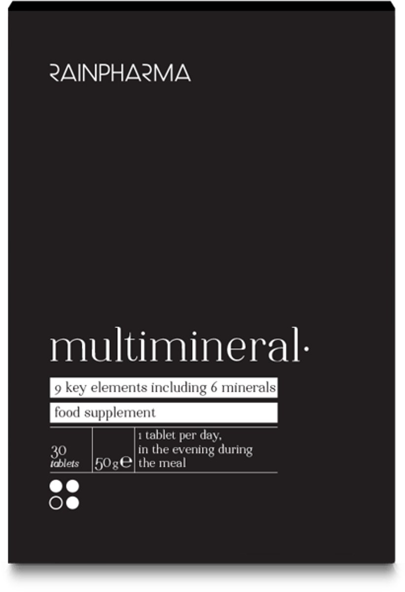 RainPharma Multimineral - Voedingssupplement Zink Selenium Calcium Vitamine D3 - Tabletten - Haar, Nagels, Tanden & Botten