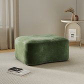 FloraGrace Hocker 96 x 69 x 45 cm - Zachte Fluwelen Bekleding En 32D Schuimvulling - Voor Woonkamer Of Appartement - Groen