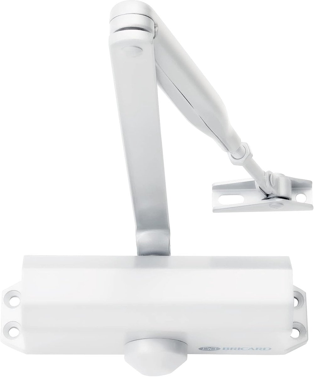 Thijox - Deursluiter met Kompasarm Kracht 3 tot 60 kg - Wit - Tandwieltechnologie, CE-gecertificeerd, Voor Binnen- en Buitentoevoer, Kwaliteit en Veil