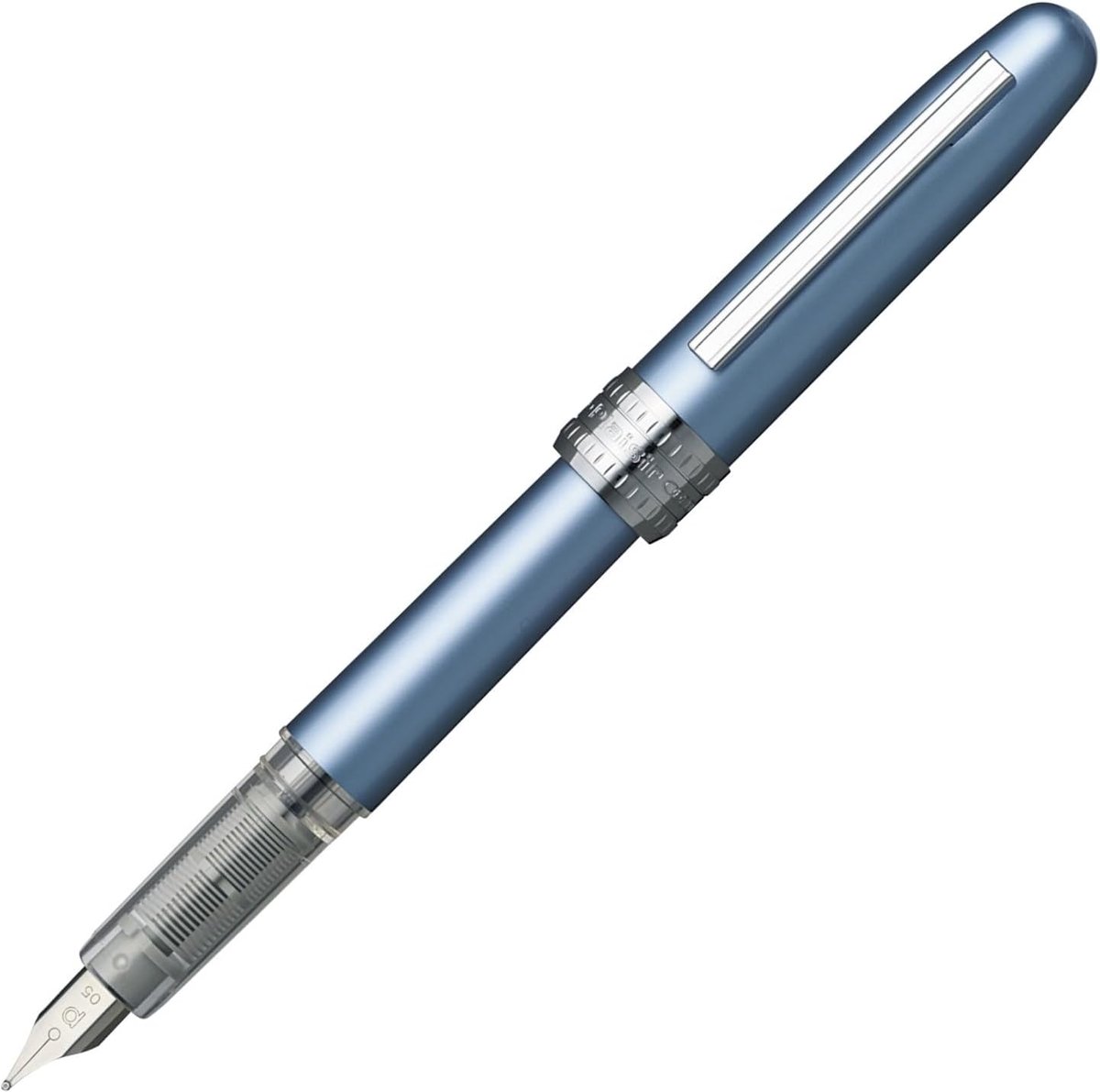 SnelShoppen - Luxe Vulpen Plaisir, Medium Dikte, IJzige Blauw Aluminium, Perfect voor Kantoor, School, Creatieve Projecten, 1 Stuk