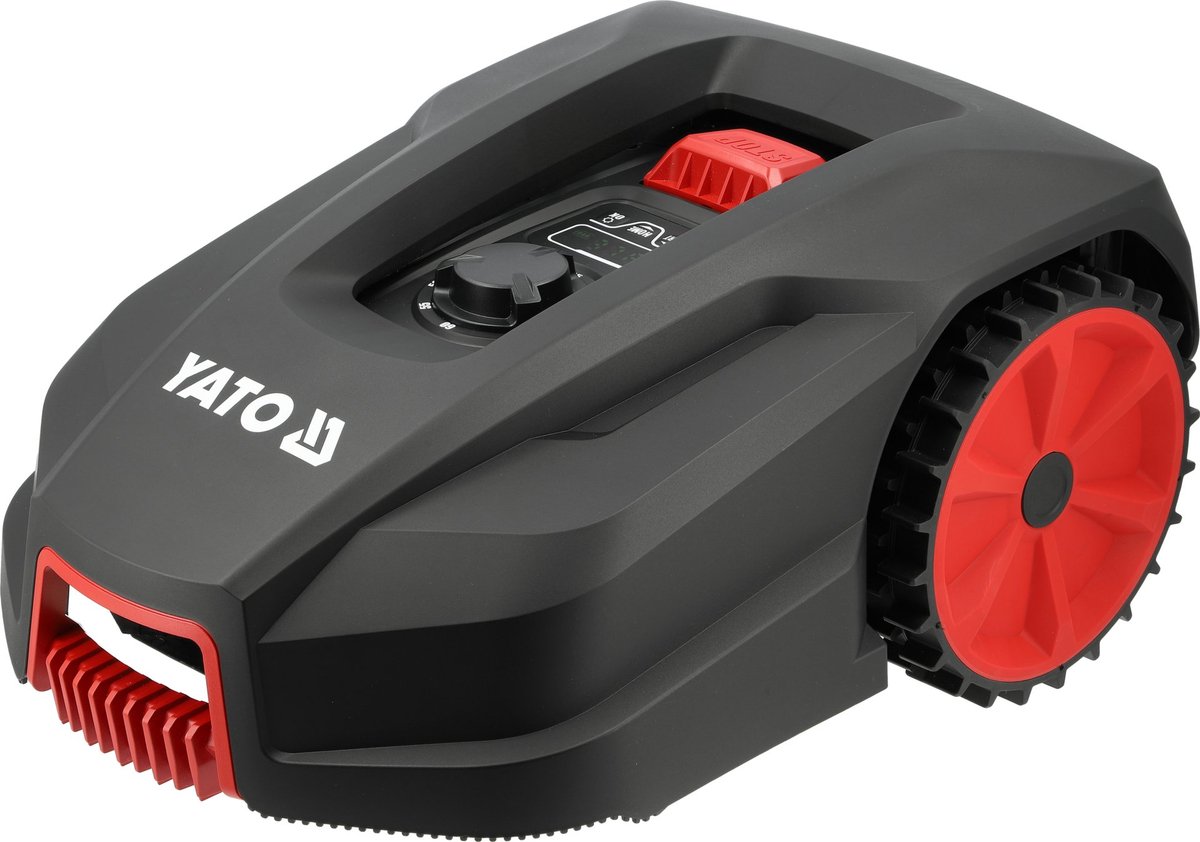 YATO Ultimate Robotmaaier – Tot 1000 m² – Wi-Fi & Bluetooth App – Krachtige 20V Li-Ion (5 Ah) Accu – Zwevend Maaidek – Regensensor & Diefstalbeveiliging – Inclusief 200 m Begrenzingskabe