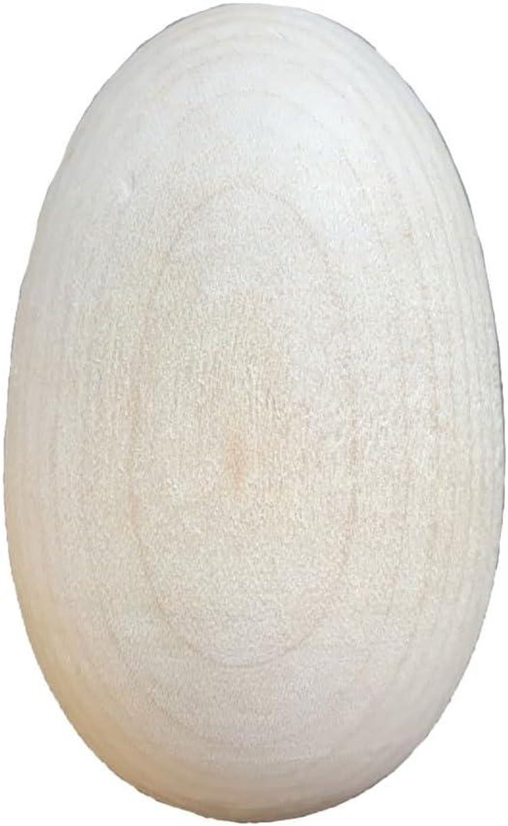 Houten Eieren Set - Decoratie Eieren - Knutselen en Decoreren - Natuurlijk Hout - 3 Stuks 7 cm - Onbehandeld