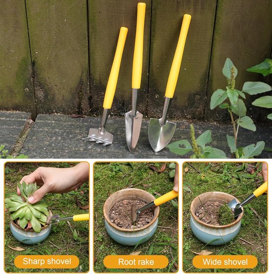 SnelShoppen - Bonsai Set Tuin Gereedschap Kit voor Beginners - Mini Hark, Brede Spade, Kleine Troffel, Luchtstofblazer - Perfect voor Tuinieren en Pla van Snelshoppen — afbeelding 5