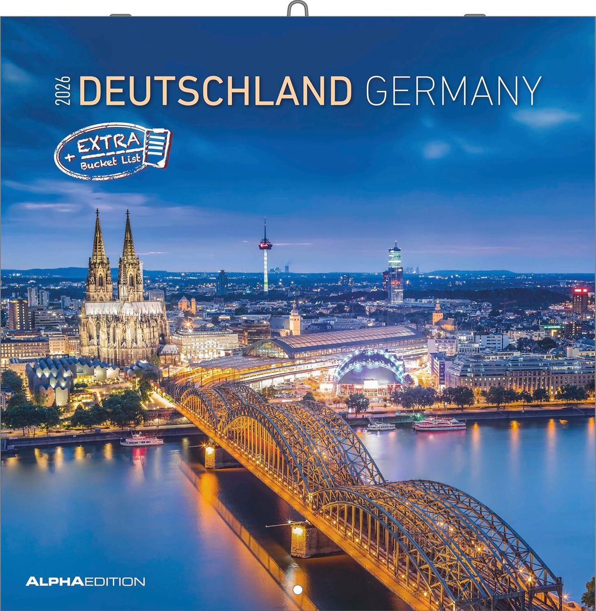 SnelShoppen - Wandkalender Duitsland 2026 - 30x30 cm - Mooi Ontwerp met Natuur en Bezienswaardigheden - Inclusief Notitieruimte - Perfect voor Thuis e