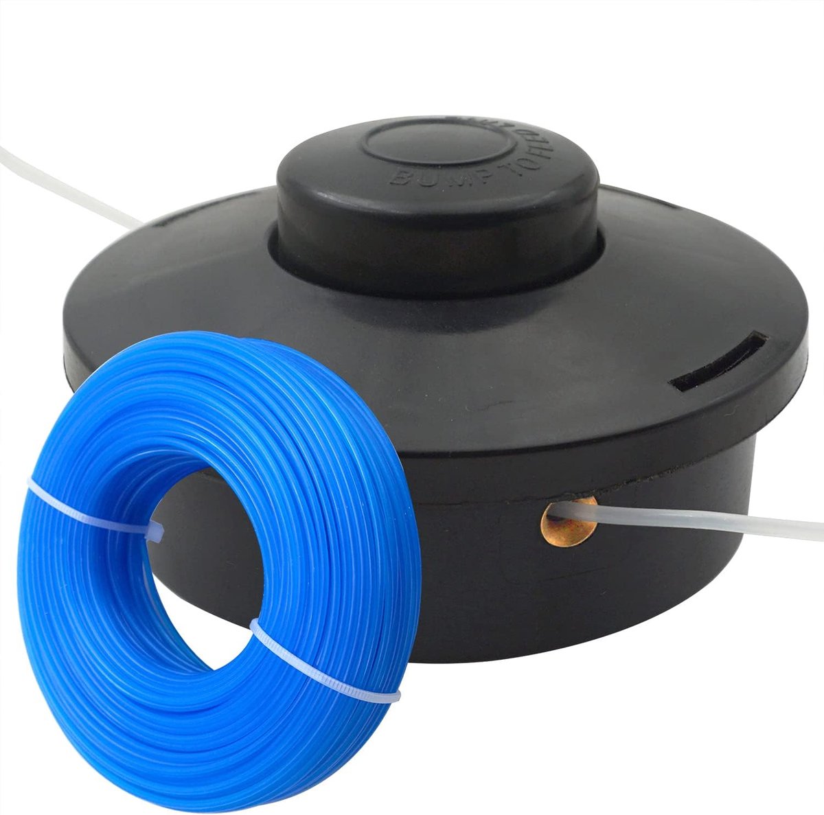 SnelShoppen - M10 x 1,25 LH Linker Draad Tuin Grastrimmer Hoofd met 50 m 1,6 mm Ronde String Cord Touw - Vervangingsonderdeel voor Tuinonderhoud