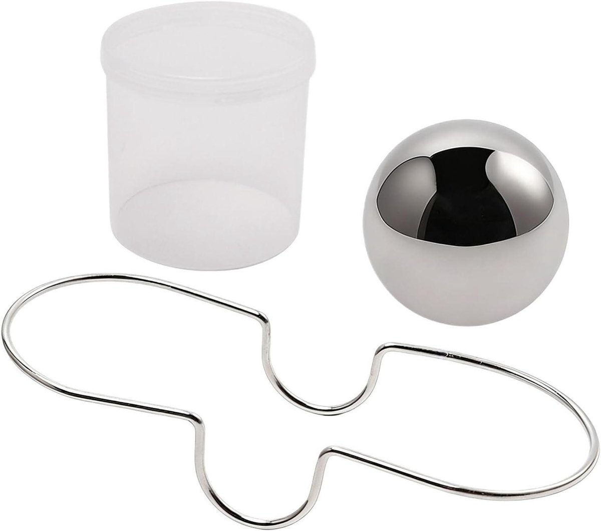 Koelbal voor Espresso - Herbruikbare IJsbal - Dranken Koelen - Geen Smaakverdunning - 4 cm Bal - Zilver