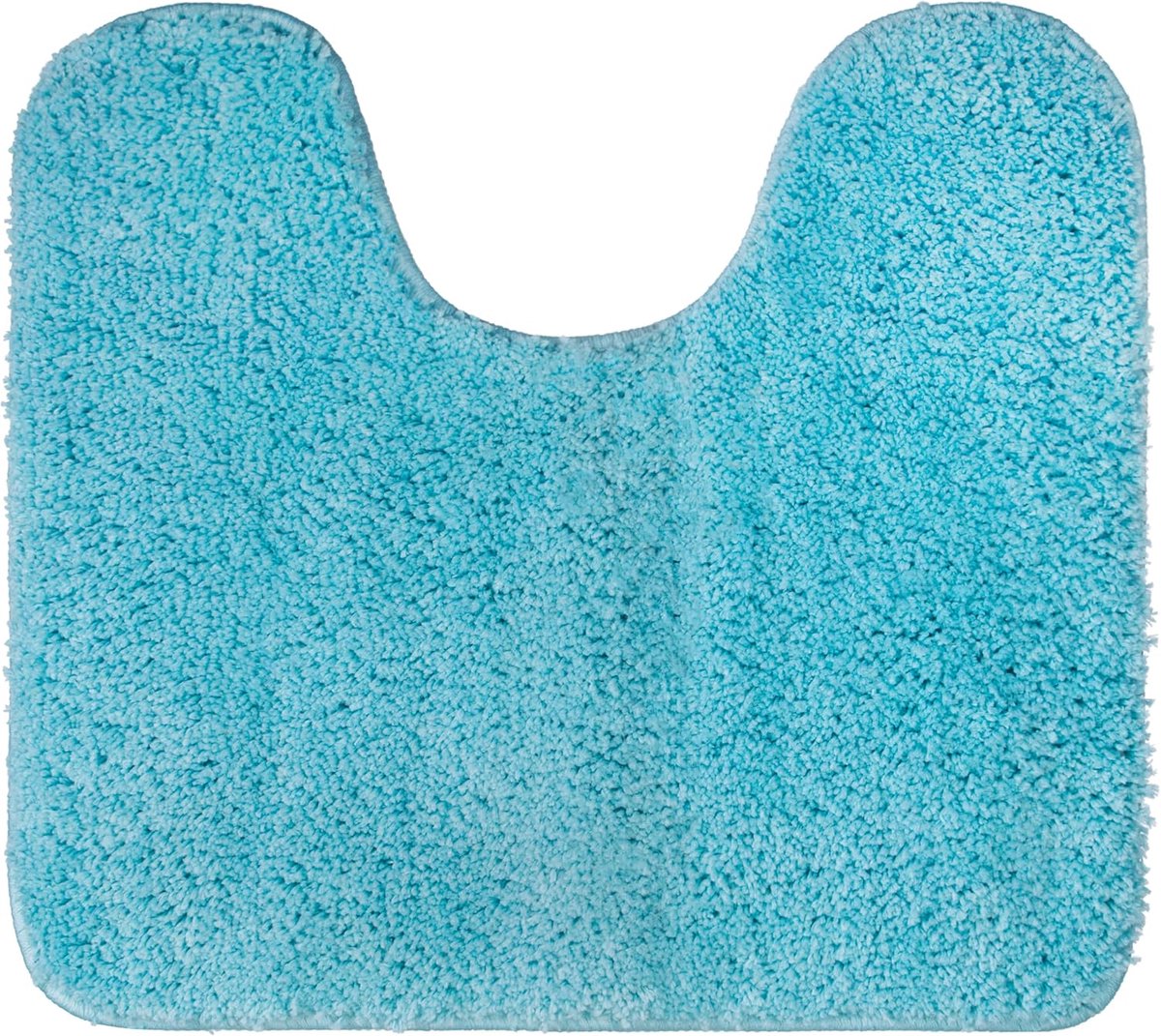 SnelShoppen - Toiletmat 45 x 50 cm, Antislip Badmat voor Toilet, Turquoise, Machinewasbaar