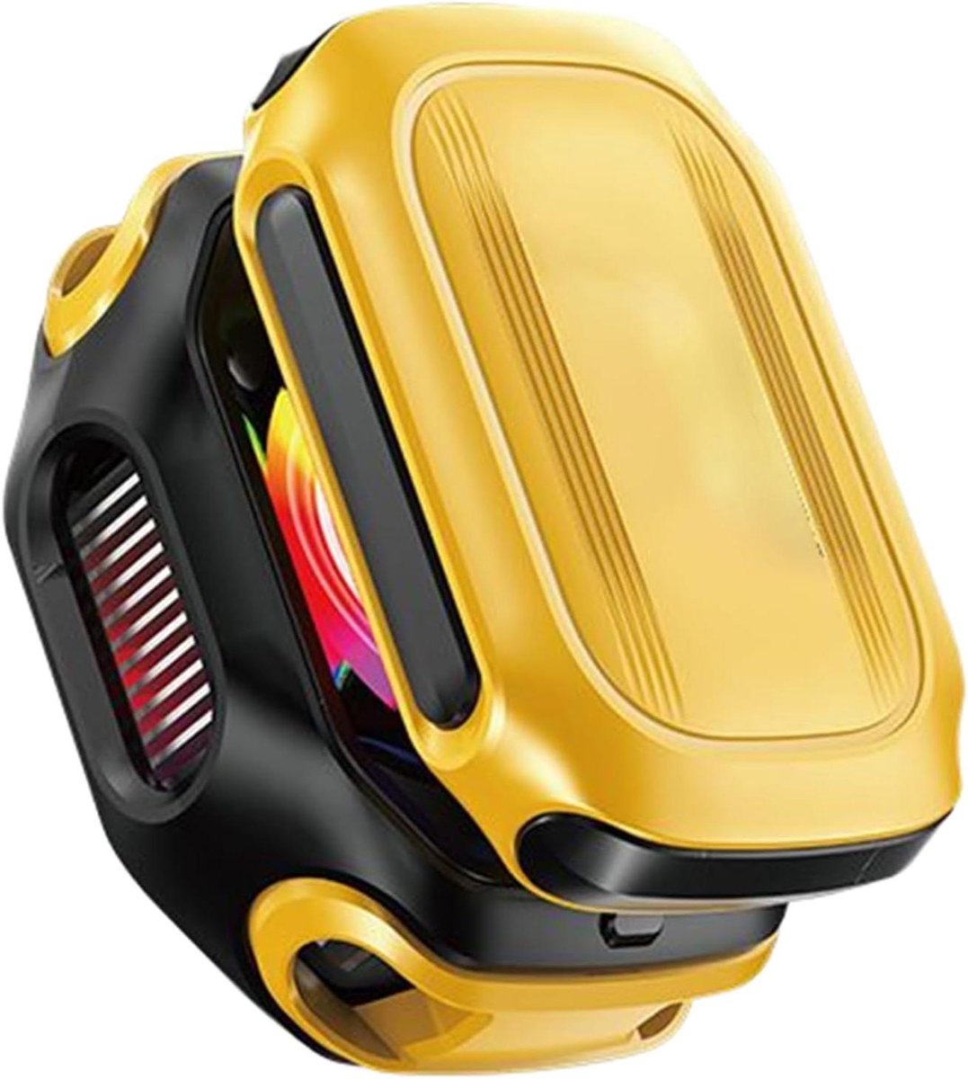 Telefoonkoeler - Mobiele ventilator - Apparaat koelen - Digitaal display - 54 mm - Geel
