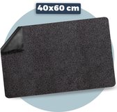 Pasper Deurmat binnen droogloopmat - 40 x 60 cm - Antraciet - zonder boord - Gemaakt in België - Wasbaar - Deurmatten