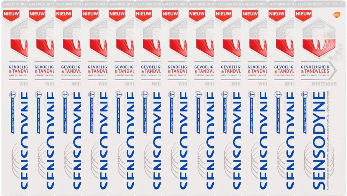Sensodyne - Tandpasta - Gevoeligheid & Tandvlees - Whitening - 75ml x 12