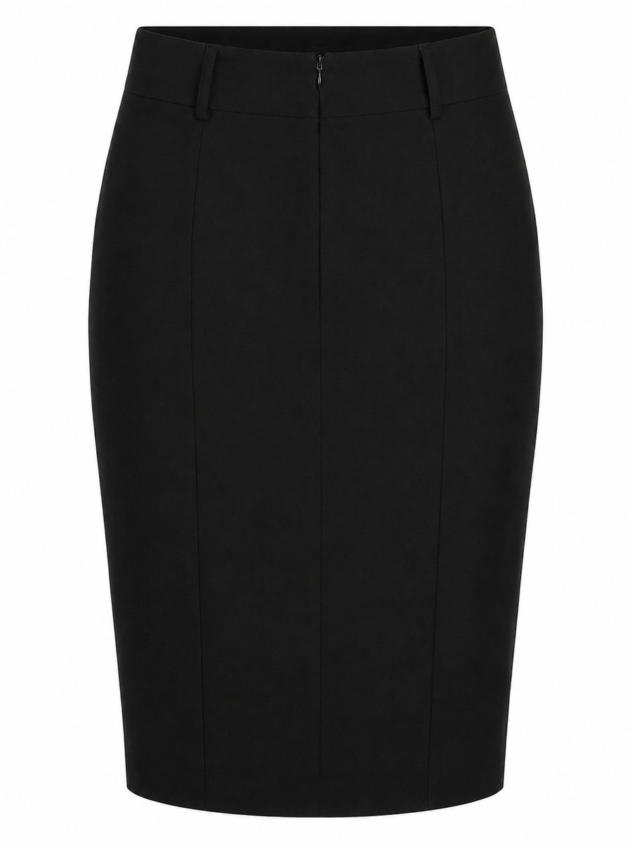 Greiff Dames Rok Regular Fit Zwart Maat 42 – Zakelijke Kokerrok voor Horeca & Kantoor