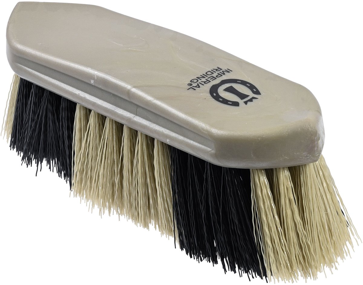 Imperial Riding - Dandy Brush Hard 2 Colors IRH - Light Olive Metallic