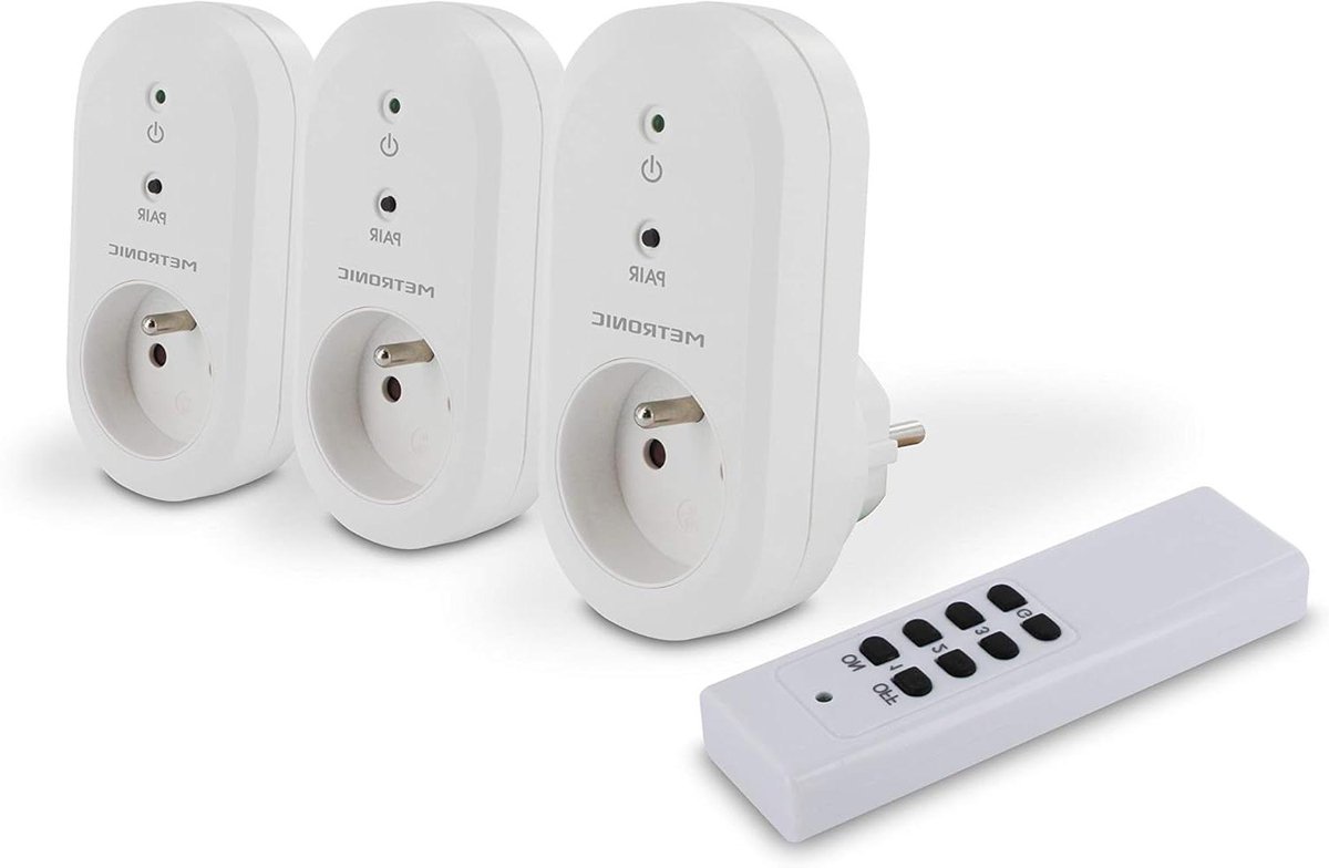 Draadloze Stopcontacten - Afstandsbediening Stekkers - Apparaten Bediening - Kindveilige Functie - Set van 3 - Wit