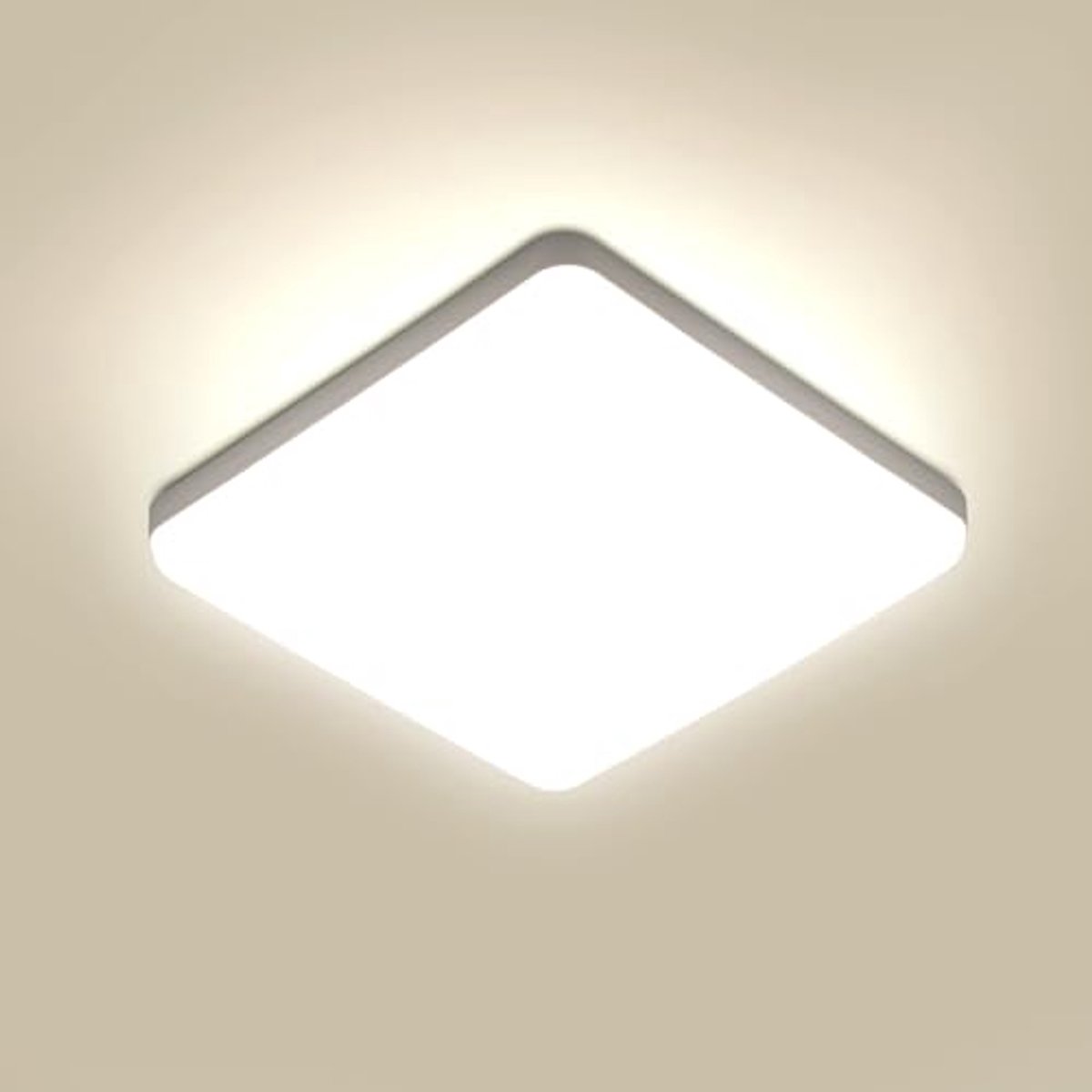 Riserva LED Plafondlamp Vierkant - 36W - 4050 lm - 4000K Neutraal Wit - 23 × 23 cm - Witte