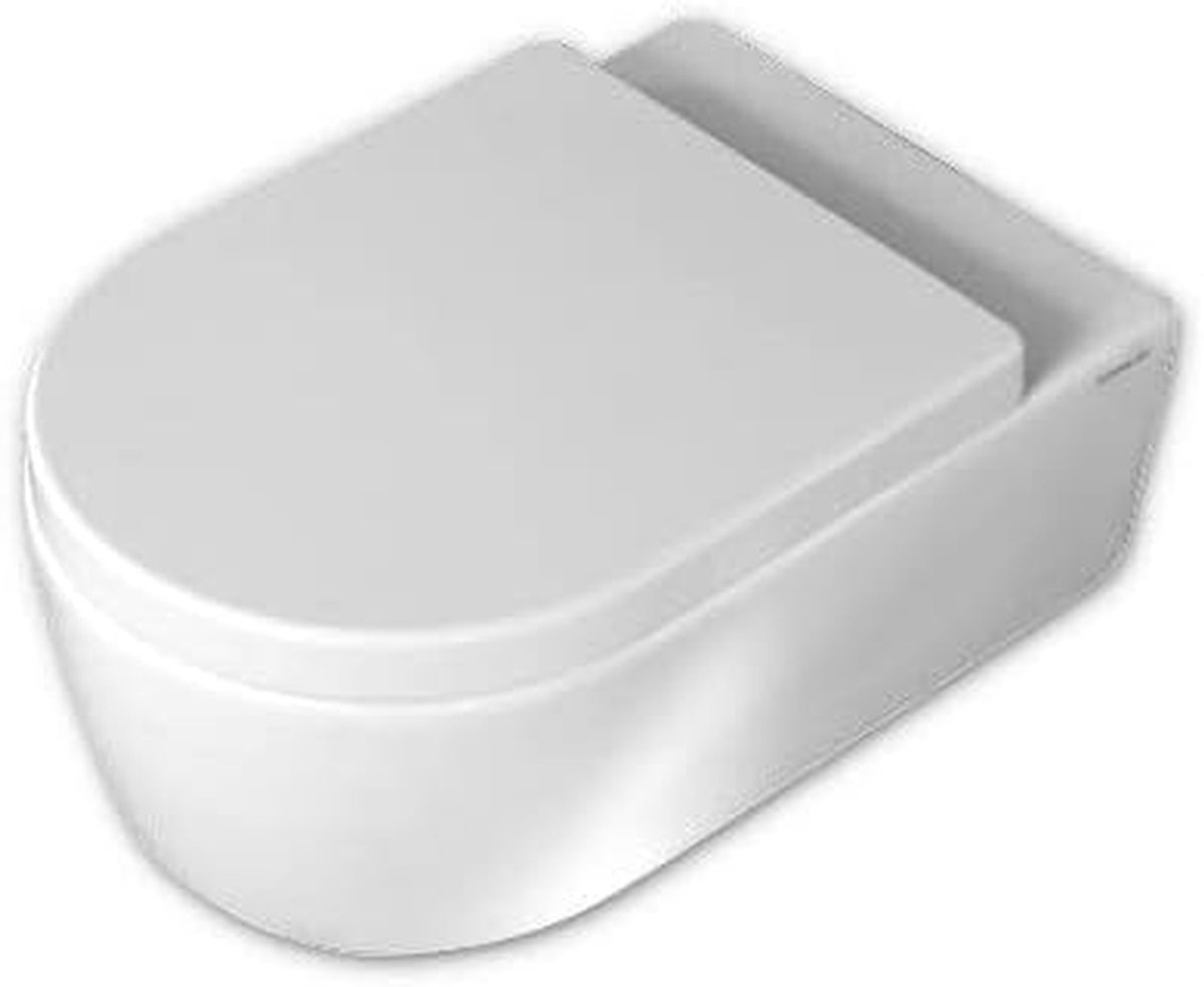 Toiletbril - WC-bril - Badkamer Vernieuwen - Roestvrijstalen Scharnieren - Standaard - Wit