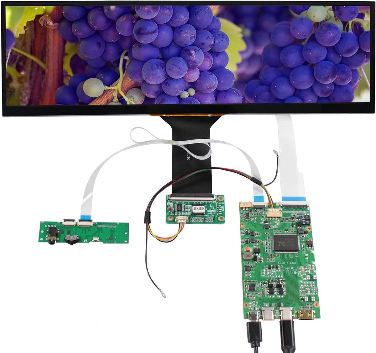 Touchscreen Monitor - IPS Beeldscherm - Projecten Aanpassen - USB C Connectiviteit - 12.6 Inch - Zwart