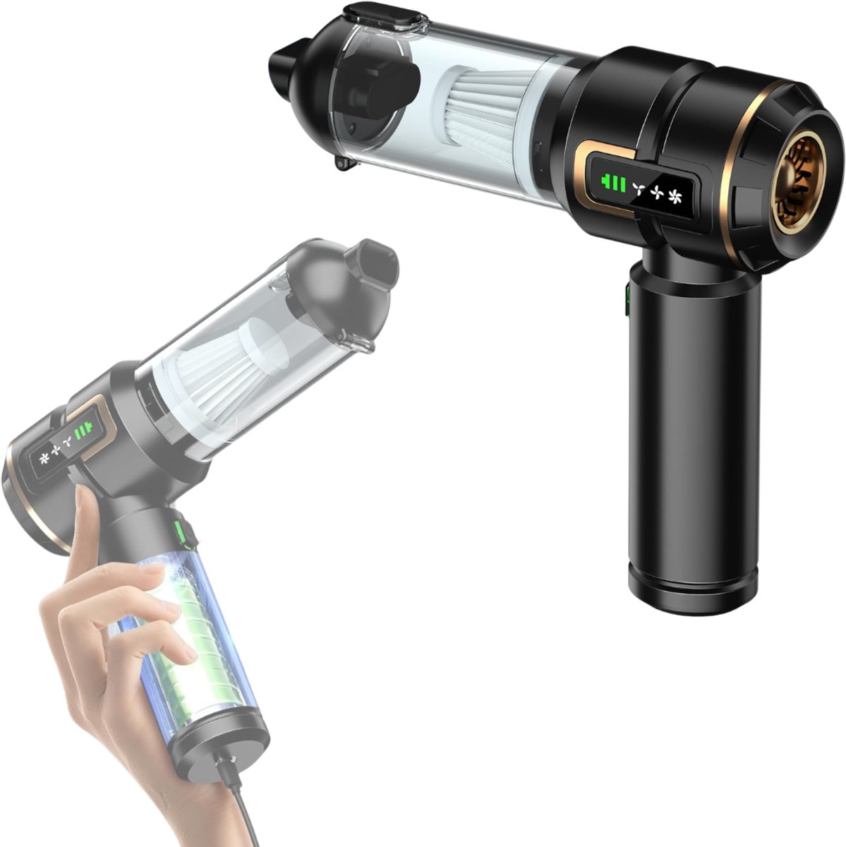 CLGP® Draadloze Handstofzuiger - Mini Stofzuiger - Auto Interieur Reinigen - Zwart