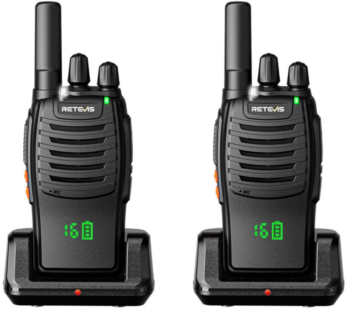 Retevis H777H Portofoons met Verborgen Display-PMR446 Walkie Talkie oplaadbaar-VOX handsfree-LED-zaklamp, Noodalarm-Draagbare 2-Weg Radio voor Familie, Kamperen