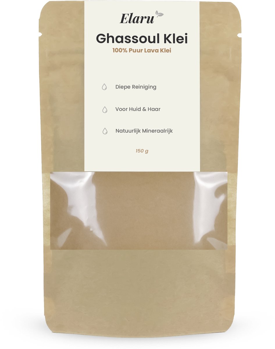Ghassoul Klei - 150 g - 100% Puur - Rhassoul Klei - Gezichtsmasker, Haarmasker en Lichaamsverzorging