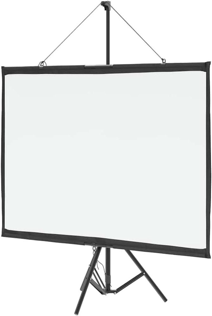 Projectiescherm met Statief - Mobiel Beeldscherm - Thuisbioscoop Presentaties - Gelijkmatige Lichtverspreiding - 50 inch diagonaal - Mat Wit