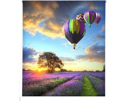 Lichtdoorlatend Rolgordijn - Raambekleding Stof - Privacy Creëren - Kindveilige Kettingspanner - 130 x 175 cm - Meerkleurig