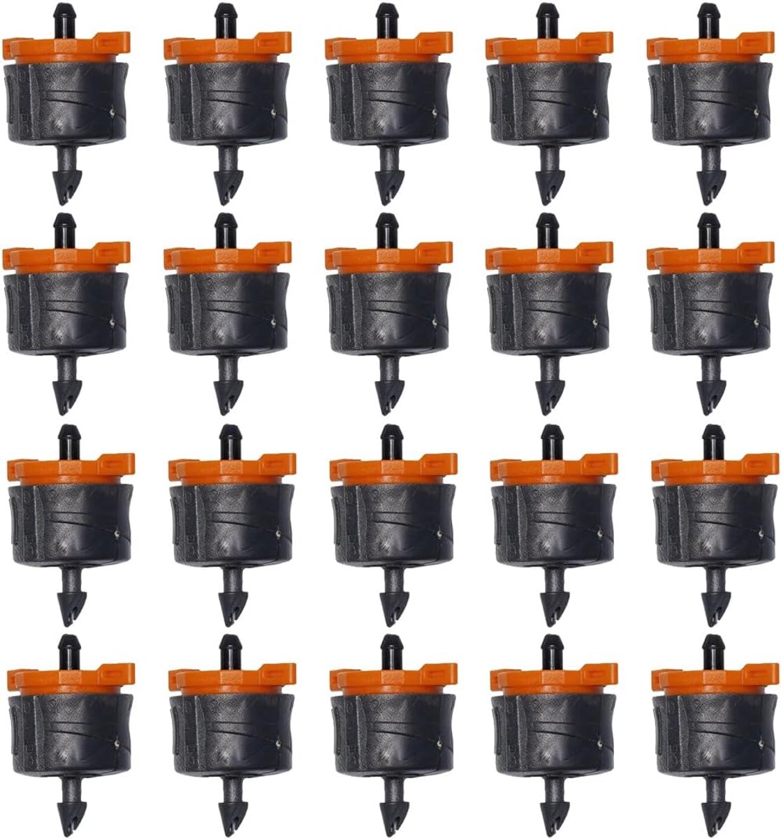 SnelShoppen - 20 verstelbare druppelaars voor automatische druppelirrigatie - Waterbesparend systeem voor binnenplanten, tuin en balkon - Duurzame tec