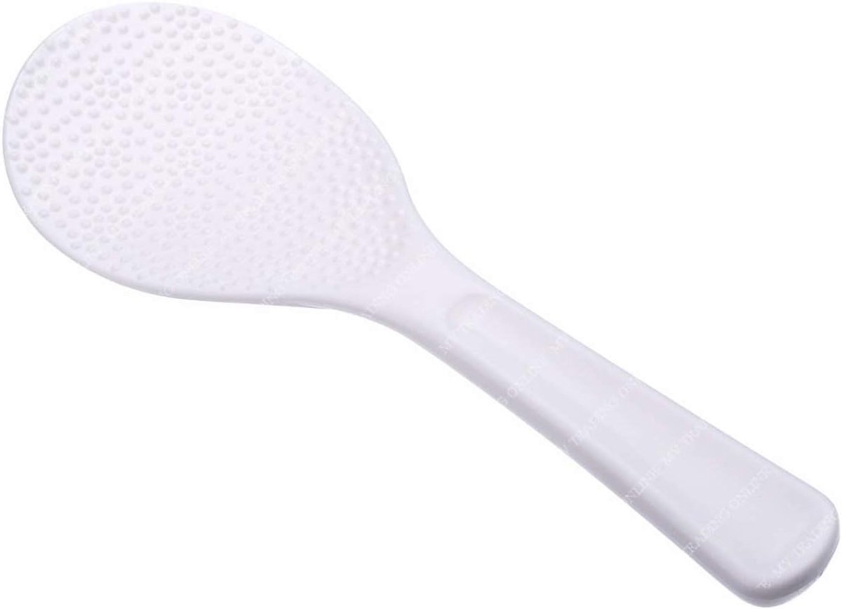 SnelShoppen - Shamoji Rijstlepel, Japanse Stijl, Plastic, 19.5 cm, Wit, Ideaal voor Koken, Keukenaccessoires, Rijstlepel, Makkelijk in Gebruik, Geen P