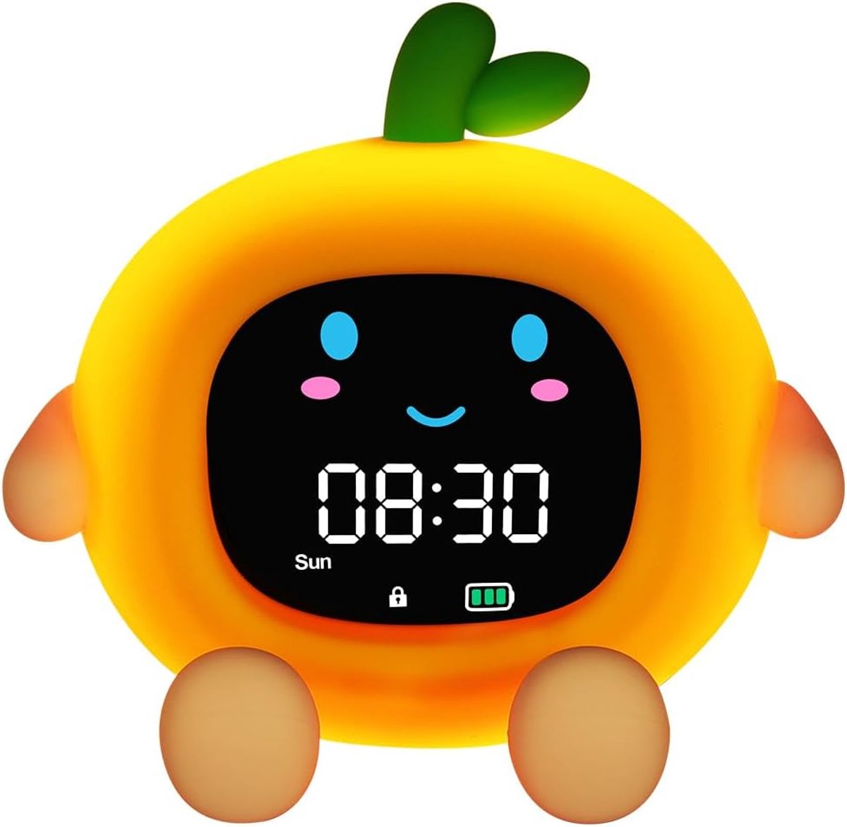 SnelShoppen - Digitale Kinderwekker met Snooze Functie, Slaaptrainer en Licht, Natuurlijke Geluiden, Zonsopgang Alarmklok met 8 RGB Kleuren, Herlaadba
