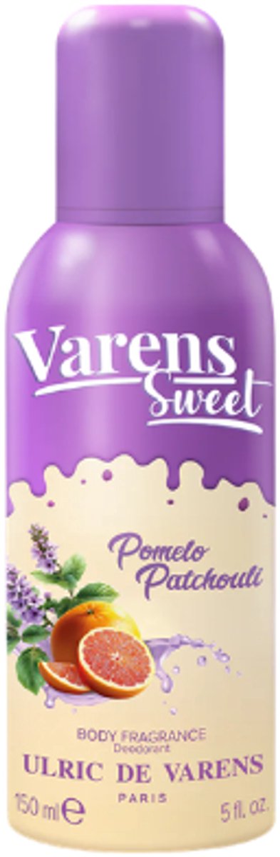 Varens Sweet - Pomelo Patchouli Body Fragrance | 1x 150 ml - Pomelo & Patchouli | Ulric de Varens - Bodymist & Deodorant Spray