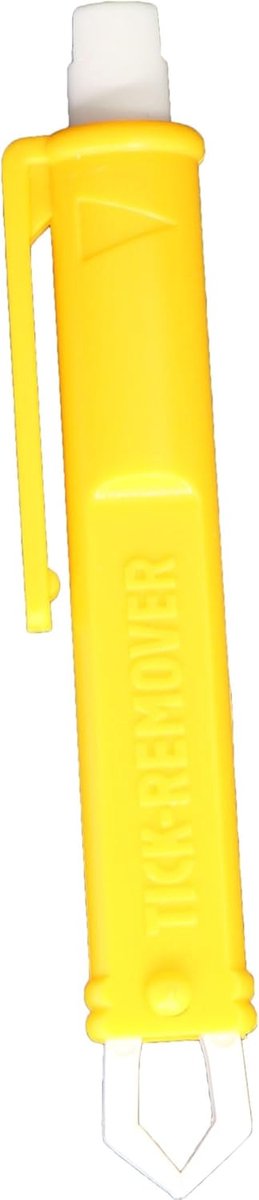 SnelShoppen - C.A.O. Tekentang Polypropyleen 9,5 cm - Eenvoudig in gebruik - Geel - Voor het Verwijderen van Teken en Nimfen - Compact en Handig voor