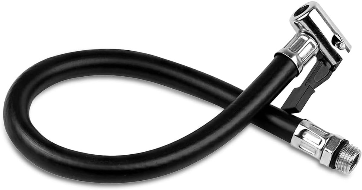 SnelShoppen - Universele Bandenpompslang 38 cm met Schroefdraad 12,5 mm - Bandenpomp Verlengslang met Adapter voor Fiets, Auto, Motorfiets en Luchtcom