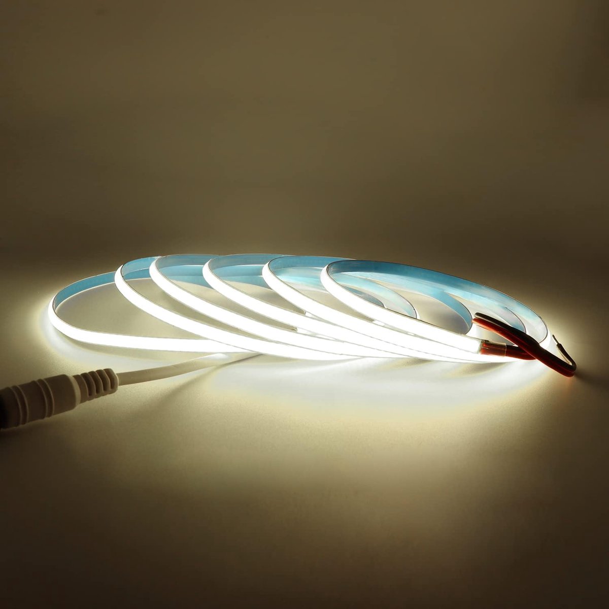 SnelShoppen - COB LED Strip 24V Wit 4000K 2m Dimbaar Hoge Dichtheid Licht 384LEDs/m 5mm Breed LED Tape IP20 voor Slaapkamer Keuken Interieur Decoratie