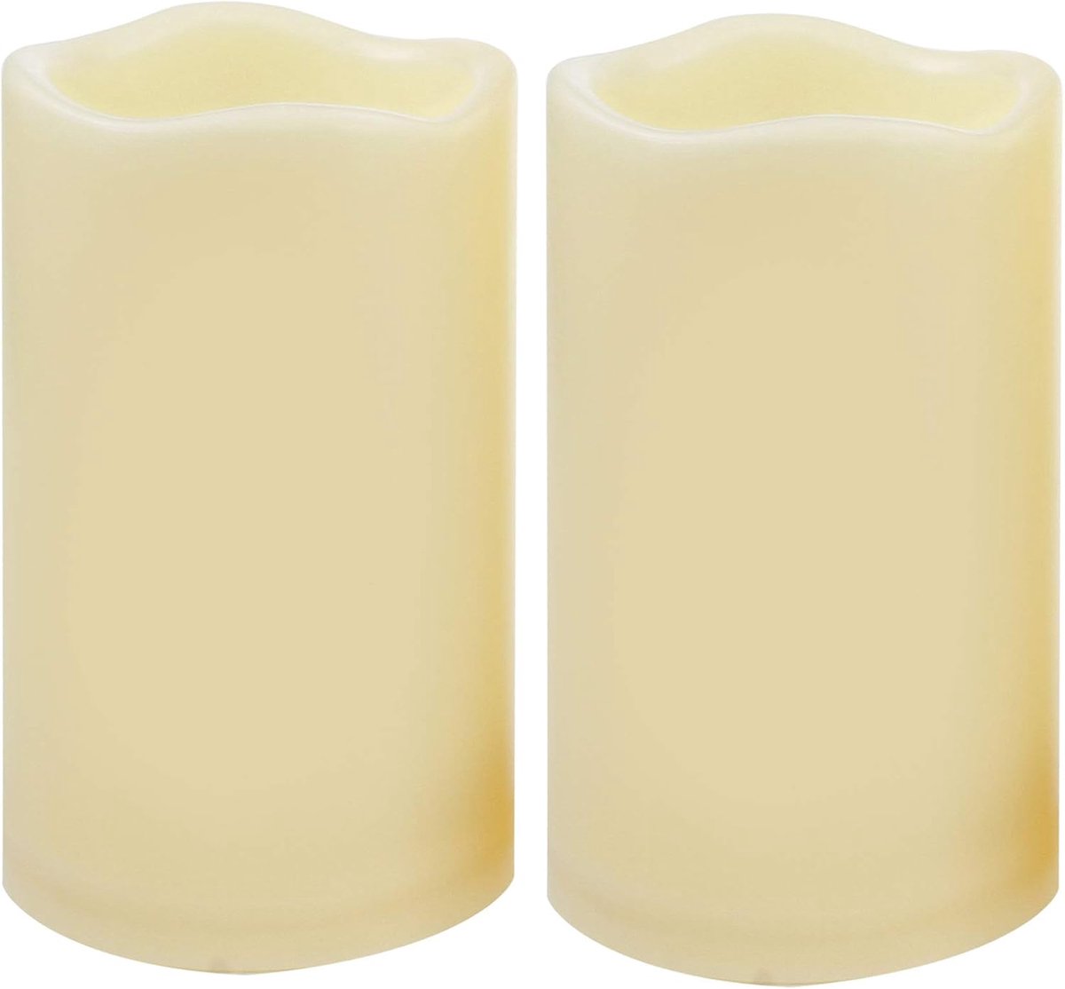 SnelShoppen - 2 STKS 3" x 5" Waterdichte Vlamloze LED Pijler Kaarsen met Timer voor Buiten - Flickering Decoratie voor Tuin, Patio, Bruiloft en Feest