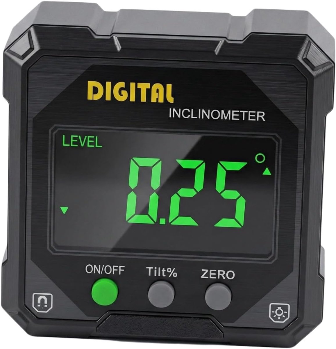 SnelShoppen - Digitale Protractor, LCD Inclinometer met Magnetische Basis, Nivellering, Hoekmeter, Digitale Waterpas voor Houtbewerking, Renovaties en