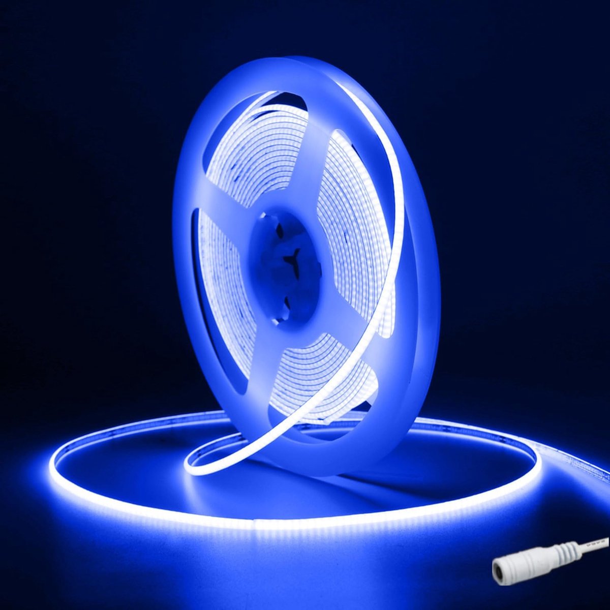 SnelShoppen - DC12V LED Strip Light COB Blauw 5m Superhelder LED Band 480LEDs/m Voor FPV Auto Decoratie & DIY - Perfect Voor Feest, Tuin, Keuken
