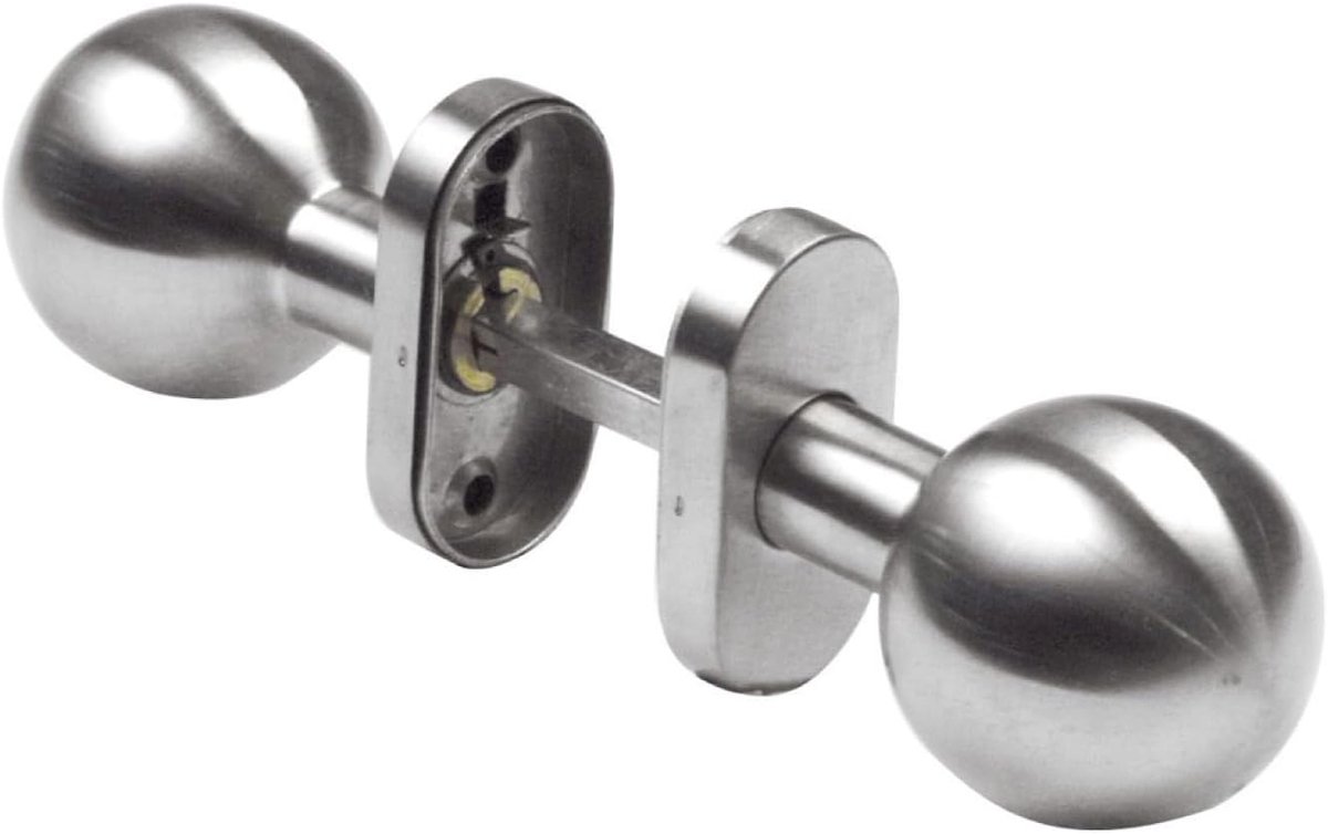 SnelShoppen - Ronde Deurklink - Ergonomische Deurgreep voor Interieur - Roestvrij Staal 18/8 - Ø62 mm - Ideaal voor Thuis en Kantoor