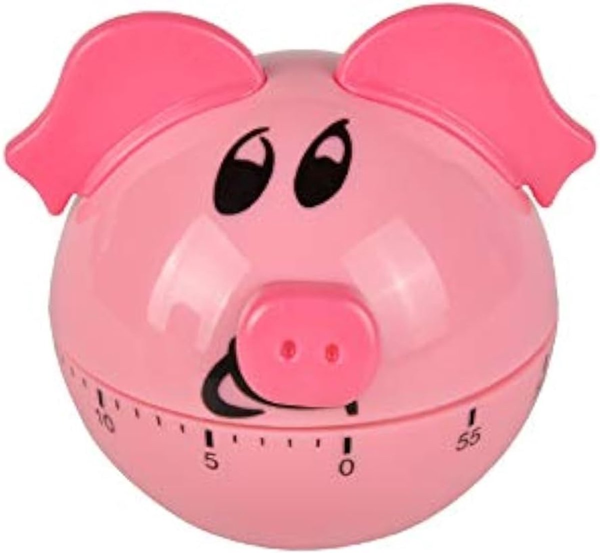 SnelShoppen - Mechanische Keuken Timer - Schattige Roze Varkentje Vorm - Countdown Alarm Klok - Zonder Batterij - Ideaal voor Bakken en Koken - Perfec
