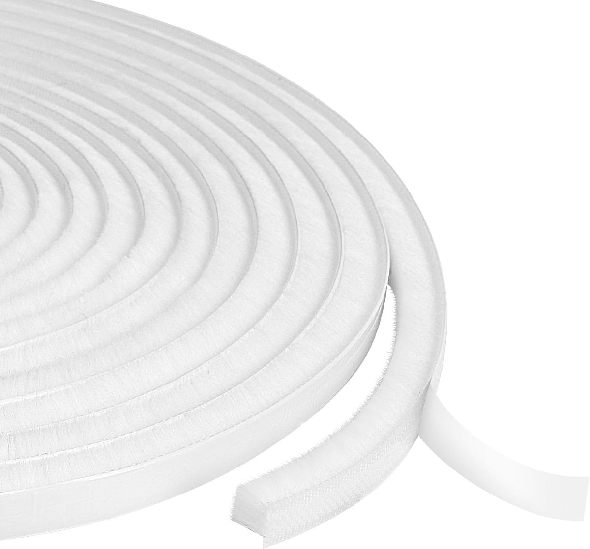 SnelShoppen - 6m Zelfklevende Borstel Sealing Strip, 9mm(W)x9mm(D) Deur Raam Bore Seal Weerbescherming, Zelfklevende Borstel Seal voor Luchtdichting,