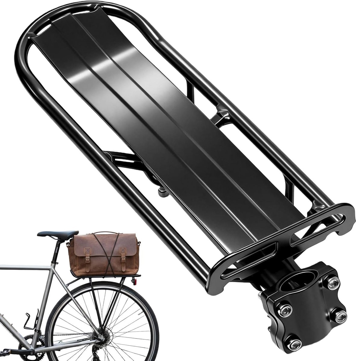 SnelShoppen - Universele Fietsdraagrek - Retractable Pannier Rack voor Mountainbike, E-bike & Racefiets - Aluminium, Corrosiebestendig, Tot 10 kg - Id