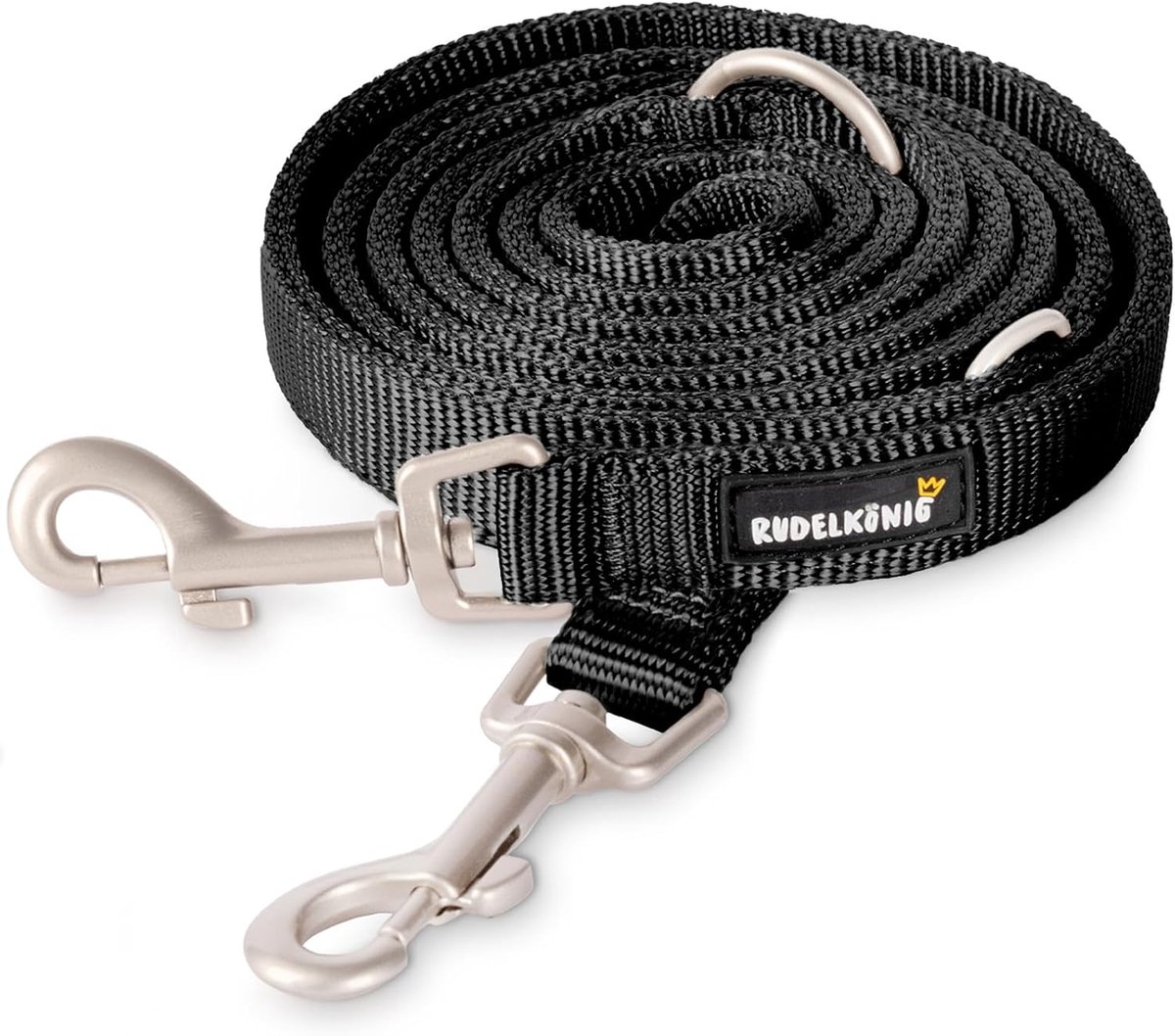 SnelShoppen - Verstelbare Hondenriem 2.3 m - Multifunctionele Nylon Leash voor Grote Honden - Schouderriem, Korte Leash of Dubbele Hondenriem - 360° D
