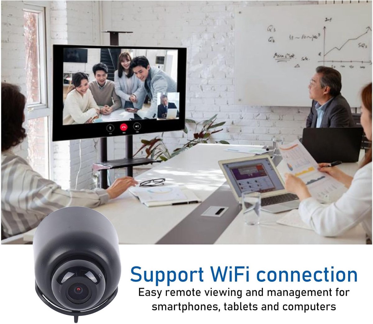 SnelShoppen - Wifi Beveiligingscamera met Nachtzicht, Mobiele Detectie, Bewegingsdetectie, Real-time Video, Binnen en Buiten Gebruik, HD Beeldkwalitei