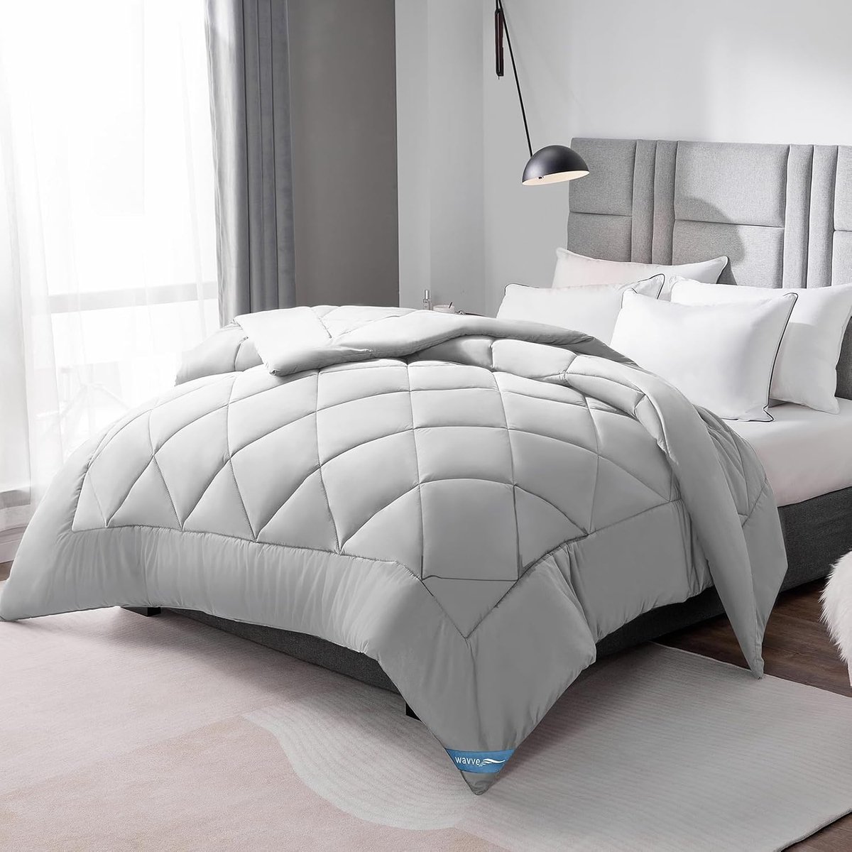 SnelShoppen - Duvet 300 g/m² Microfibre Dekbed 240 x 260 cm Voor 2 Persoonsbedden - Warm en Dikke Vulling - All Seizoenen - Geschikt voor Winter en Ko