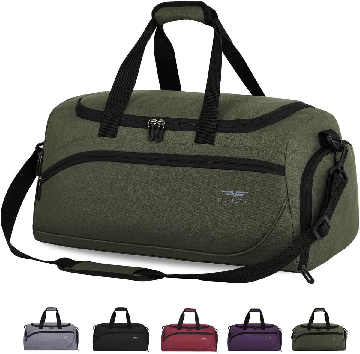 SnelShoppen - FIORETTO 35 l/50 l Sporttas & Reistas voor Dames en Heren, Waterdichte Gymtas met Schoenenvak en Nat Vak, Ideaal voor Training, Reizen,