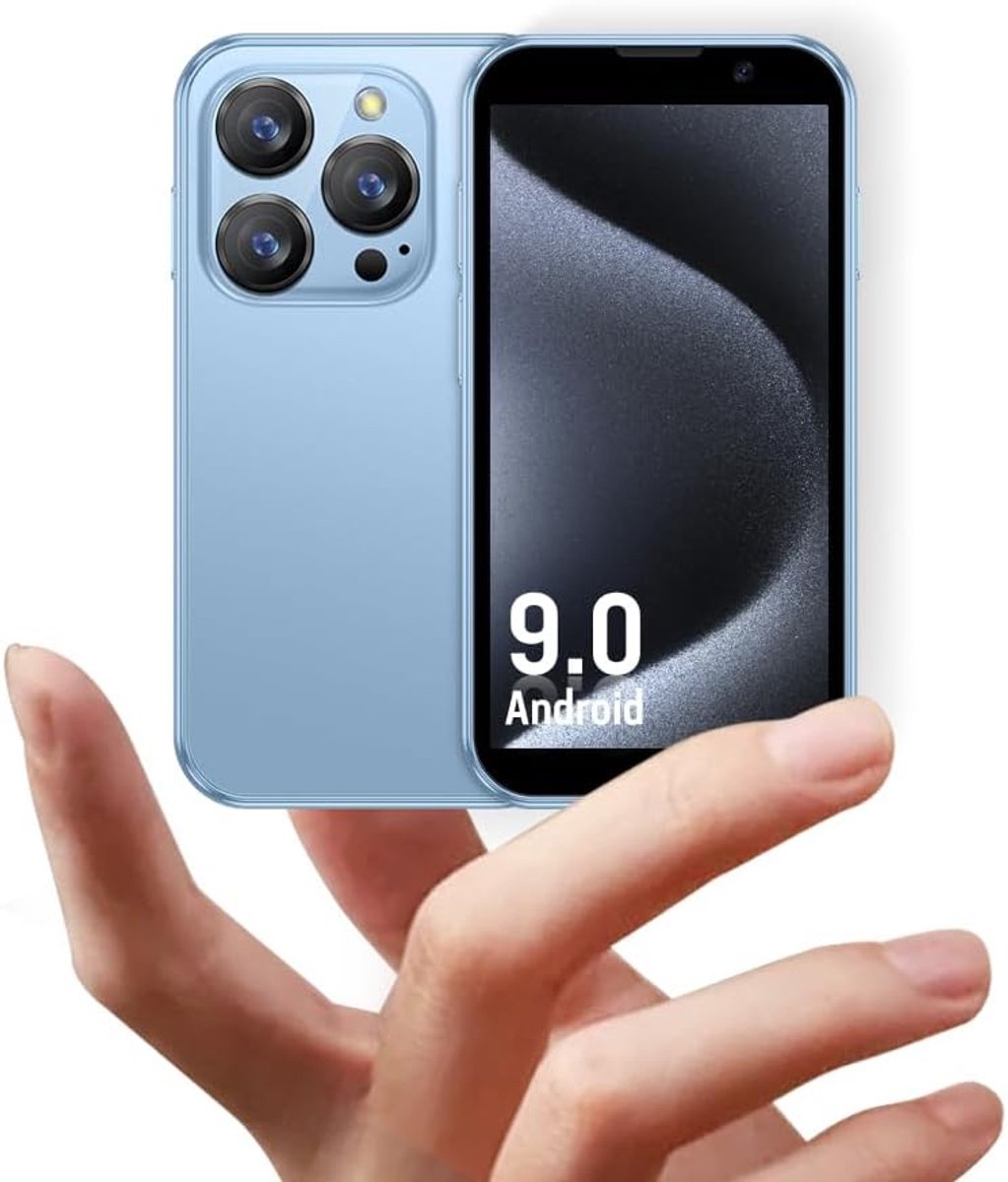 SnelShoppen - Mini Smartphone XS18pro Unlocked, 3.0" Display, 900mAh Batterij, Ultra Slank, 5MP Camera, Ideaal Cadeau voor Kinderen, Blauw