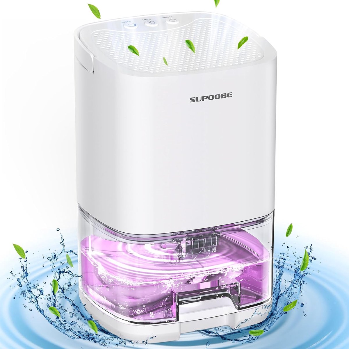 SnelShoppen - 1100 ml Elektrische Anti-Schimmel Ontvochtiger Stil met Automatische Uitschakeling LED 7 Kleuren voor Badkamer Slaapkamer Kast