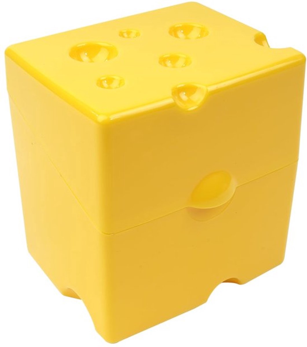 Kaasbewaardoos met klapdeksel, koelkast-chips-kaasdispenser, milieuvriendelijk geel, geurloos, voedselconserveringscontainer