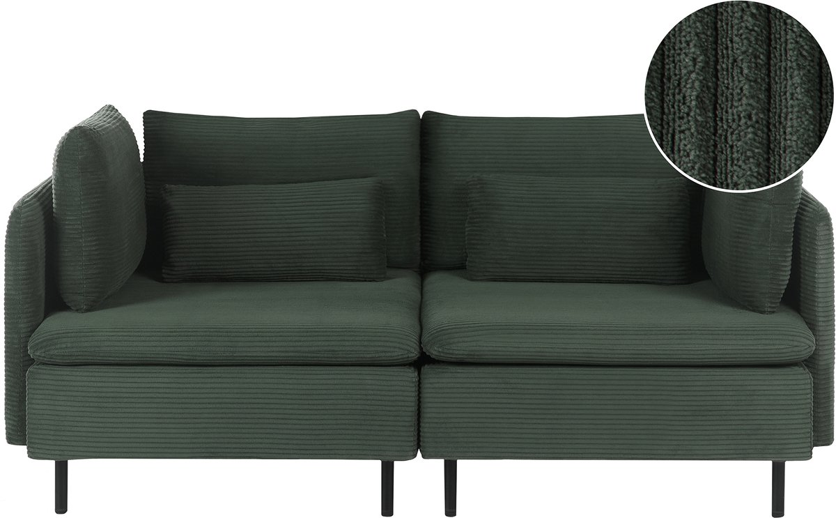 EGERIS - Tweezitsbank - Groen - Corduroy